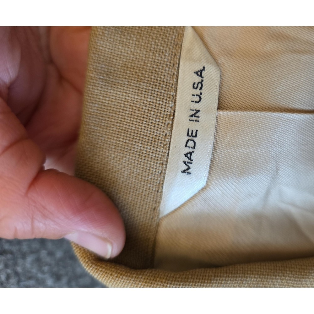 Chaps Ralph Lauren Blazer Sport Coat Mens 46 Beige‎ Gold Button USA Jacket FLAWS - Picture 4 of 16